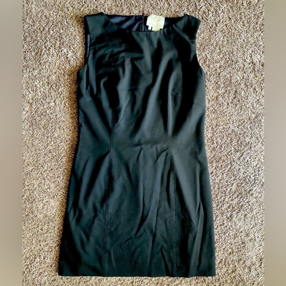 Kate Spade Black pleated sheath dress